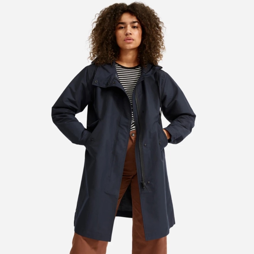 Everlane Black The Renew Anork Hooded Jacket Coat